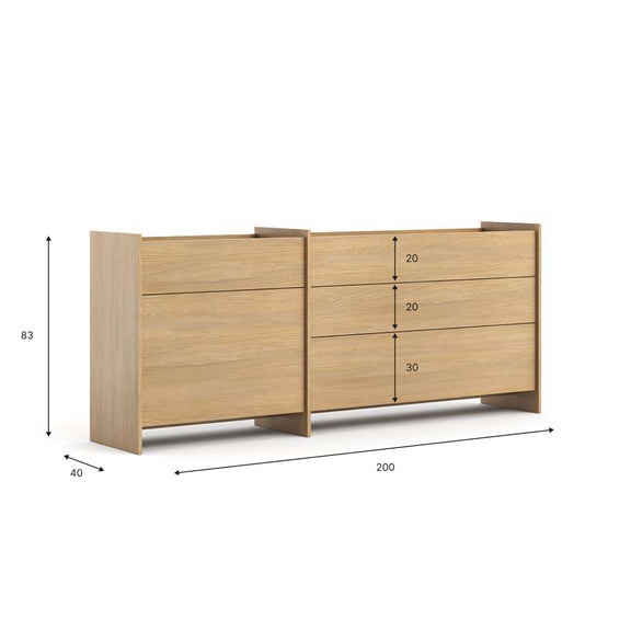 Clea große Kommode – Gaja-Eiche