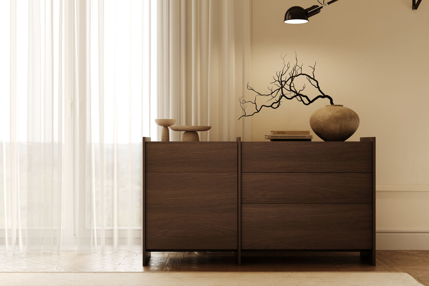 Clea kleine Kommode - Dunin Eiche