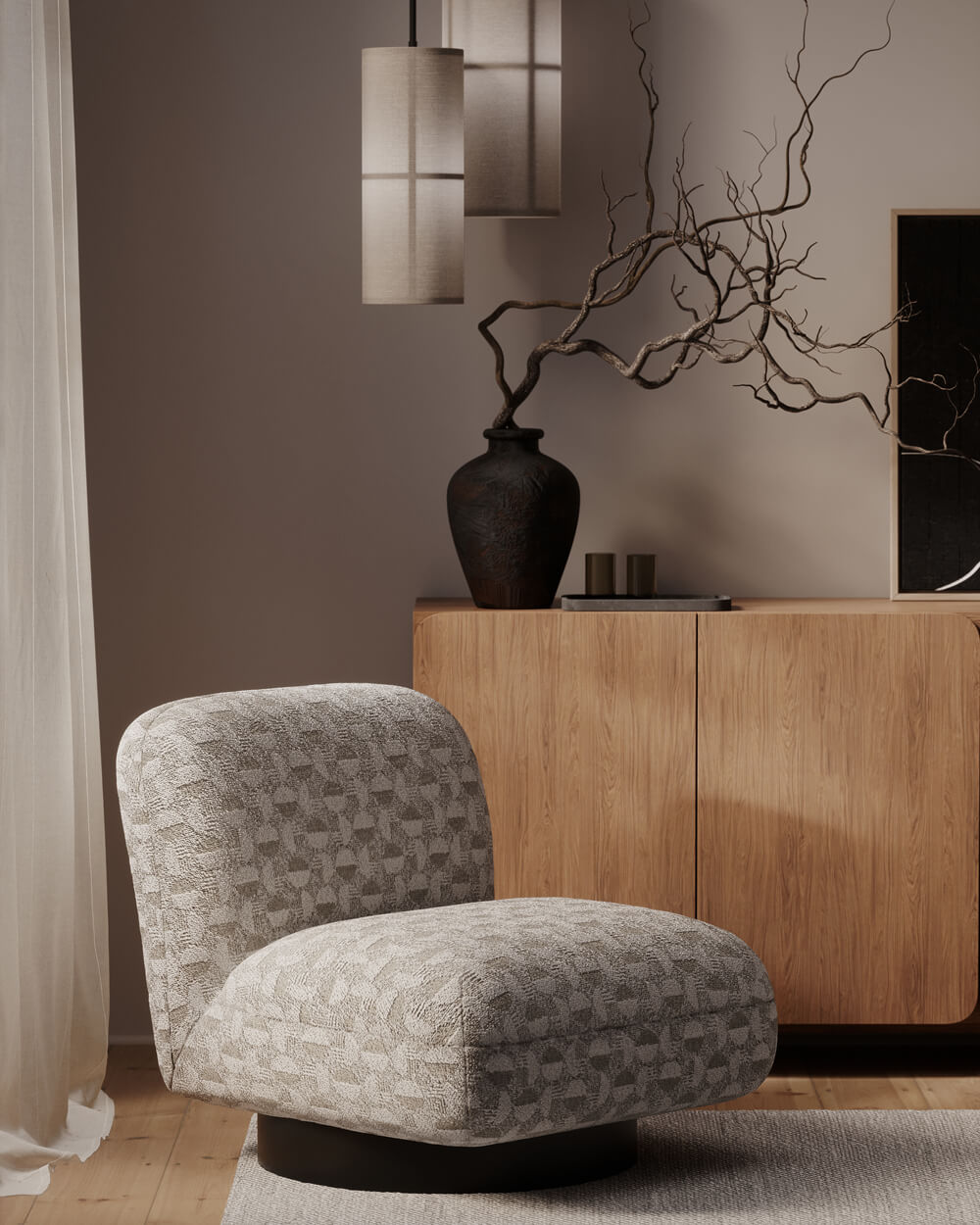 Onde Sessel mit Drehfuß