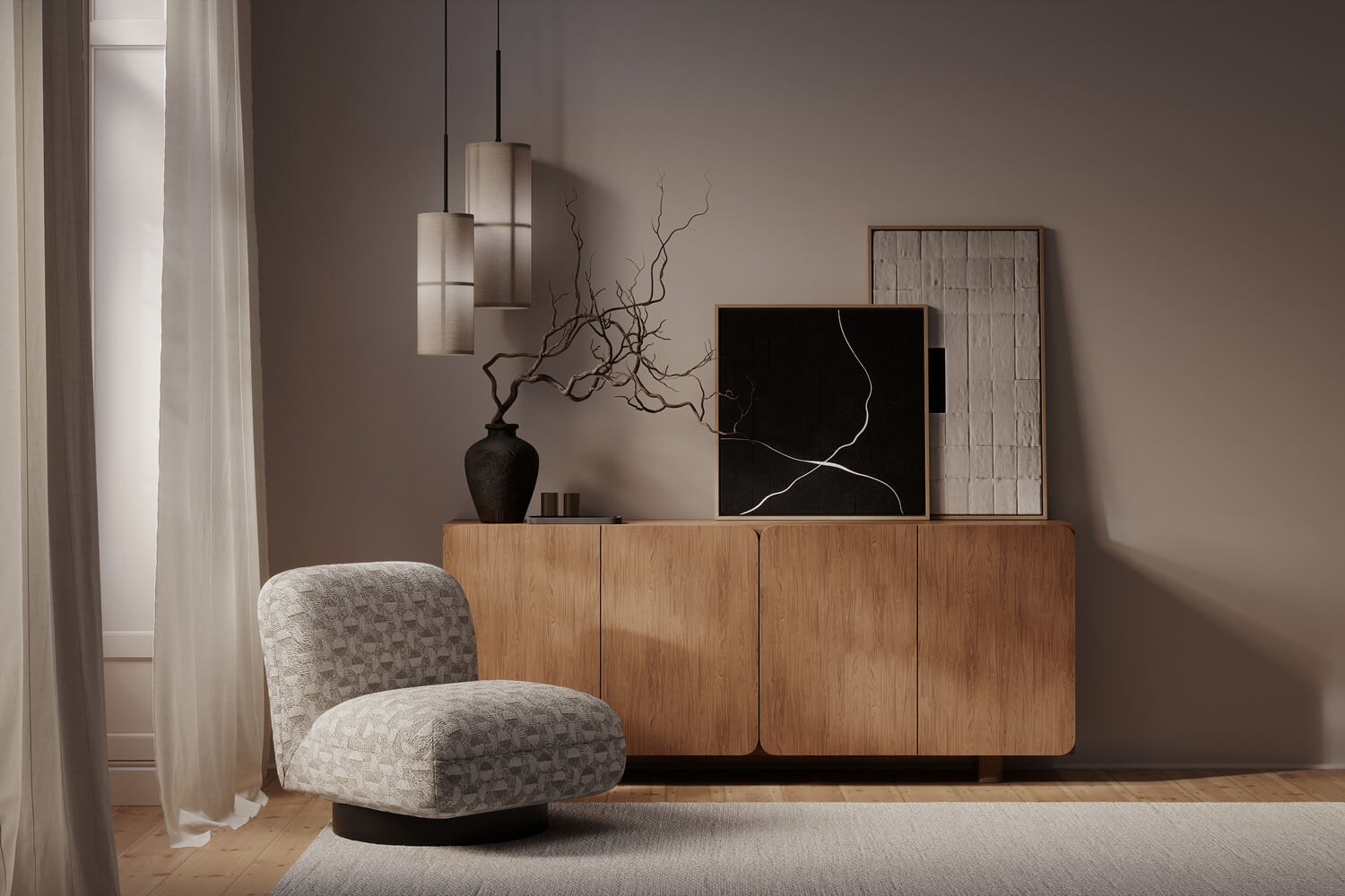 Onde Sessel mit Drehfuß