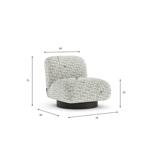 Onde Sessel mit Drehfuß