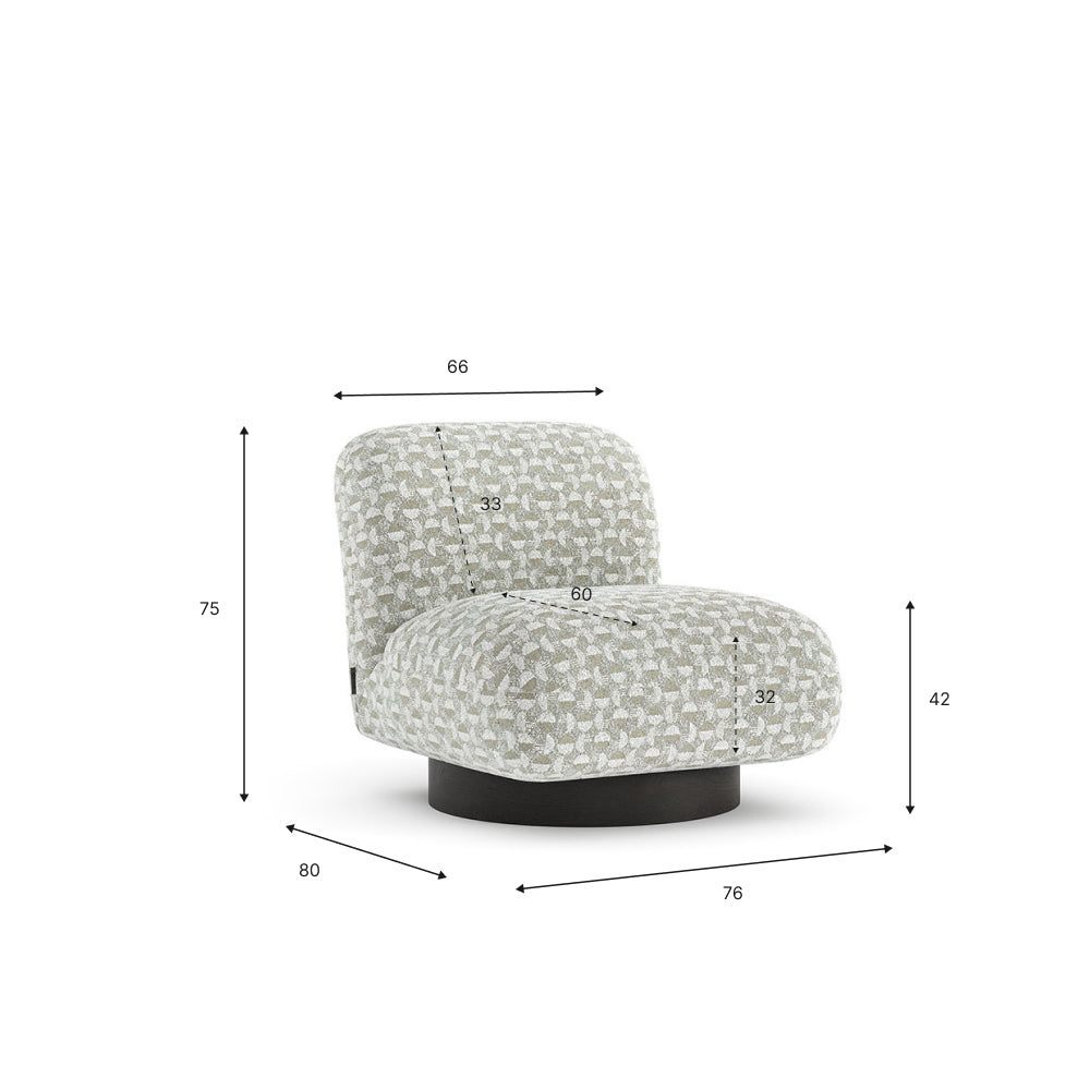 Onde Sessel mit Drehfuß