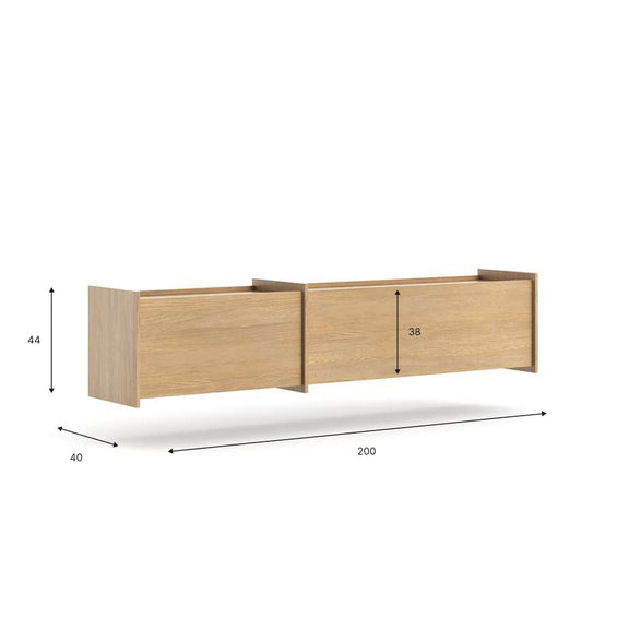 Clea hängender TV-Schrank - Gaja Eiche